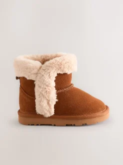 Next Marron - Grandes Bottes à enfiler en daim New