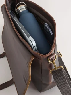 Next Marron - Harris Tweed Messenger Discount