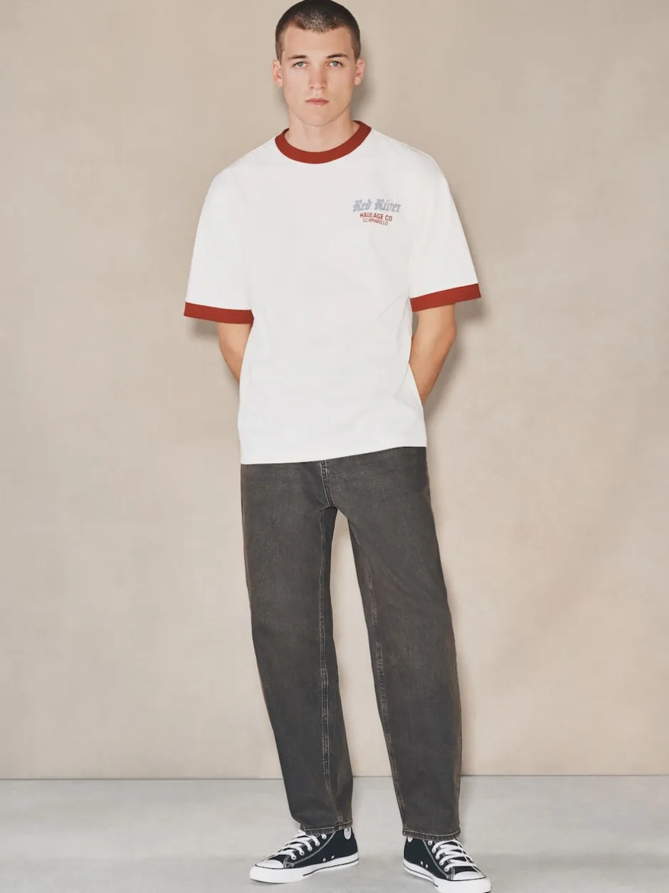 Next Marron - Jeans EDIT Barrel Fit Discount