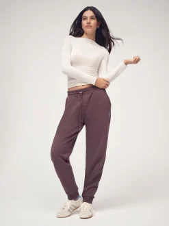 OSIA Marron - Jogging à poignets Discount