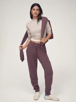 OSIA Marron - Jogging à poignets Discount