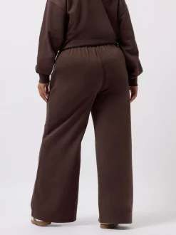 Yours Curve Marron - Jogging jambes larges Outlet