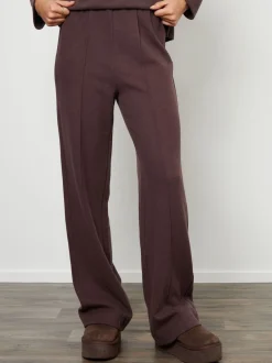 Threadbare Marron - Joggings côtelé confortable à enfiler à jambe large Outlet