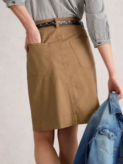 White Stuff Marron - Jupe Tia Chinos Online