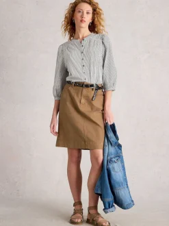 White Stuff Marron - Jupe Tia Chinos Online