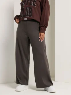 Yours Curve Marron - Leggings à jambes amples Clearance