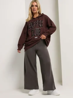 Yours Curve Marron - Leggings à jambes amples Clearance