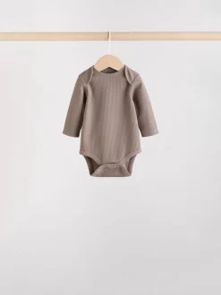 Next Marron - Lot de 5 bodies bébé à manches longues Hot