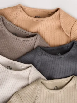 Next Marron - Lot de 5 bodies bébé à manches longues Hot