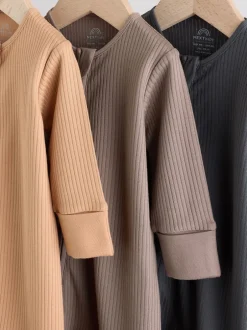 Next Marron - Lot de 3 dors-bien sans pieds zippés pour bébé (0mois3ans) Online