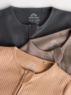 Next Marron - Lot de 3 dors-bien sans pieds zippés pour bébé (0mois3ans) Online