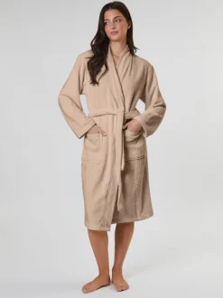 Loungeable Marron - Peignoir classique en éponge Outlet