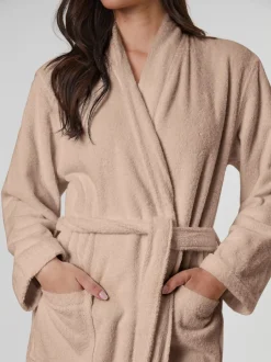 Loungeable Marron - Peignoir classique en éponge Outlet
