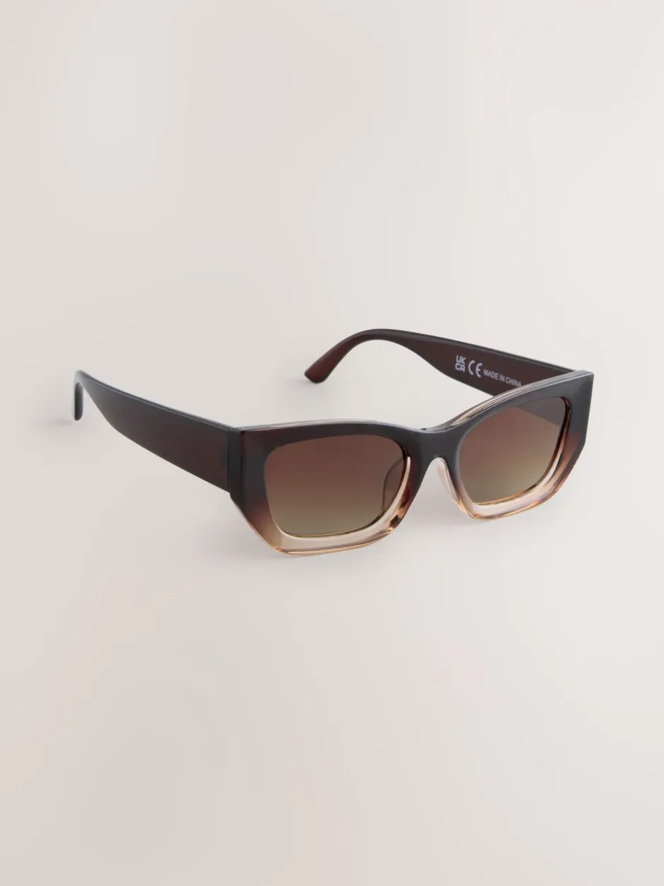 Next Marron - Lunettes de soleil carrées Discount