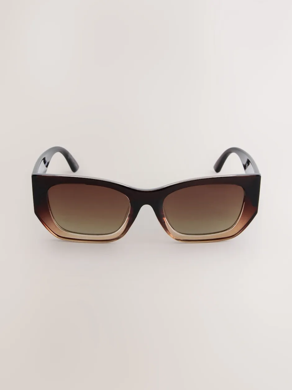 Next Marron - Lunettes de soleil carrées Discount