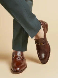 Jones Bootmaker Marron - Mocassins Reece en cuir Clearance