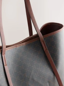 Next Marron à monogramme - Grand Sac épaule Hot