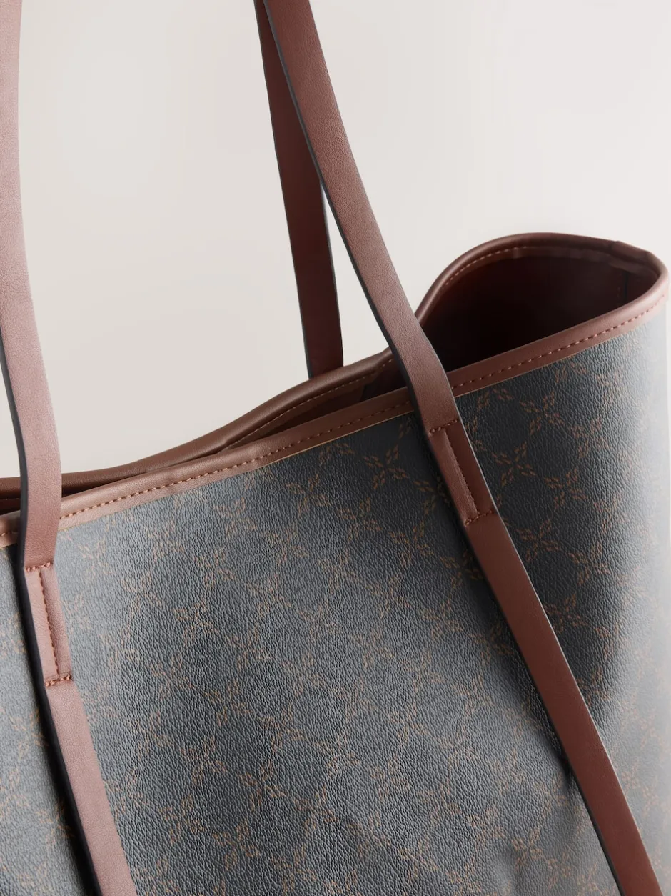 Next Marron à monogramme - Grand Sac épaule Hot