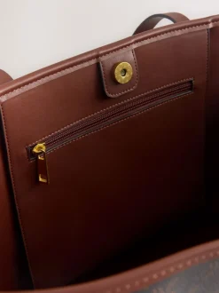 Next Marron à monogramme - Grand Sac épaule Hot