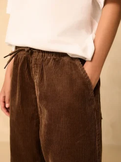 Next Marron - Pantalon à enfiler en velours côtelé (3-16ans) Outlet