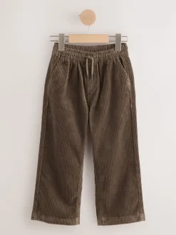 Next Marron - Pantalon à enfiler en velours côtelé (3-16ans) Outlet