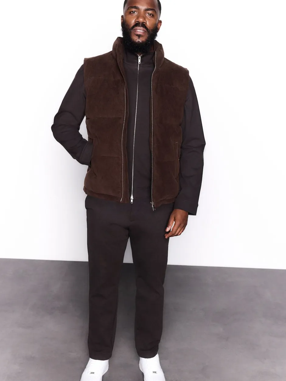 Next Marron - Pantalon élégant à taille élastique avec contenu en laine New