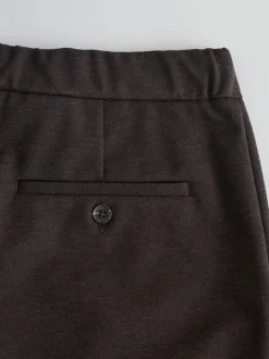 Next Marron - Pantalon élégant à taille élastique avec contenu en laine New