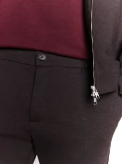 Next Marron - Pantalon élégant à taille élastique avec contenu en laine New