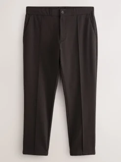 Next Marron - Pantalon élégant à taille élastique avec contenu en laine New