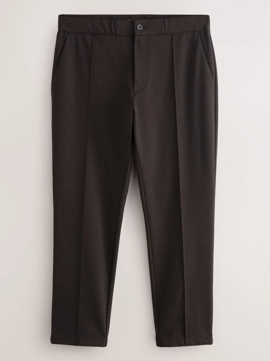Next Marron - Pantalon élégant à taille élastique avec contenu en laine New
