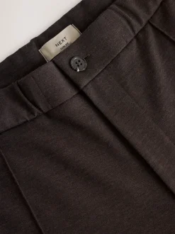 Next Marron - Pantalon élégant à taille élastique avec contenu en laine New