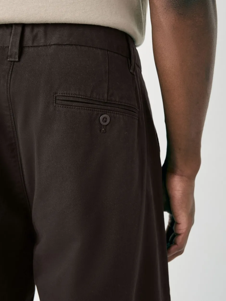 Next Marron - Pantalons chinos extensibles à double pli Online