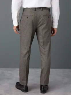 Next Marron - Pantalons Coupe ajustée texturés à dos élastique extensible Sale