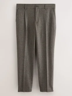 Next Marron - Pantalons Coupe ajustée texturés à dos élastique extensible Sale