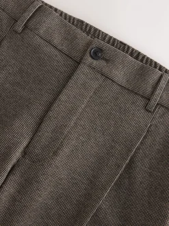 Next Marron - Pantalons Coupe ajustée texturés à dos élastique extensible Sale