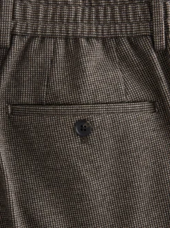 Next Marron - Pantalons Coupe ajustée texturés à dos élastique extensible Sale