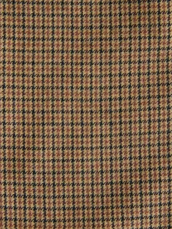 Next Marron à petit motif pied-de-poule - Slim Fit (Slim Fit) - Pantalons texturés élégants New