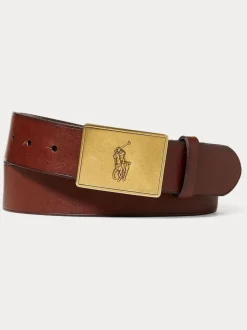 Polo Ralph Lauren Marron - Plaque de poney Ceintures en cuir Sale