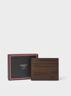 Osprey London Marron - Pochette à cartes The London en cuir Sale