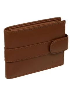 Cultured London Marron - Portefeuille en cuir « Leo » Sale