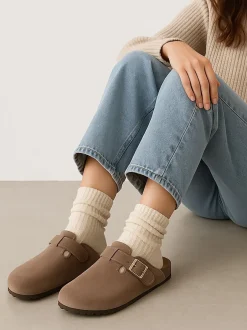 Totes Marron - Sabots en daim Clearance