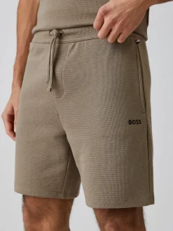 BOSS - Short gaufré Marron Discount