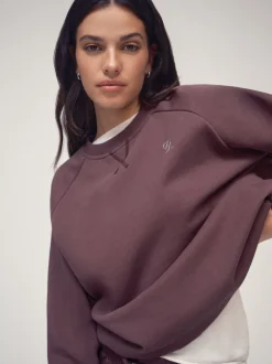 OSIA Marron - Sweat-shirt oversize à col rond Sale