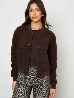 Threadbare Marron - Borg aviateur imitation peau de mouton Discount