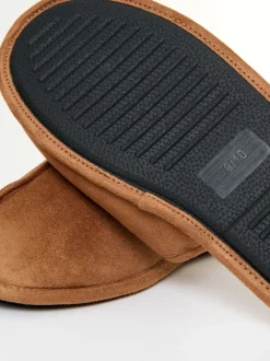 Threadbare Marron - chaussons mules doublés de fausse fourrure Outlet