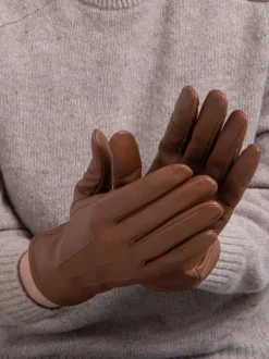 Totes Marron - 3 Gants d’hiver Point Smartouch en cuir Clearance