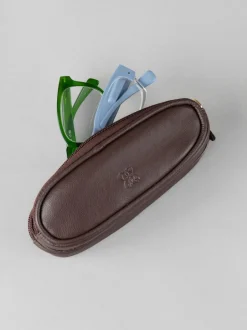 Lakeland Leather - Étui Lakeland en cuir à deux verres Marron Discount