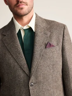 Next Marron - Veste de costume habillé Abraham Moon en 100% laine britannique Donegal Online