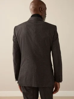 Next Marron - Veste de Costume Coupe ajustée Signature Cerruti en laine italienne à dents de chiot Best