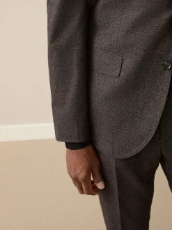 Next Marron - Veste de Costume Coupe ajustée Signature Cerruti en laine italienne à dents de chiot Best